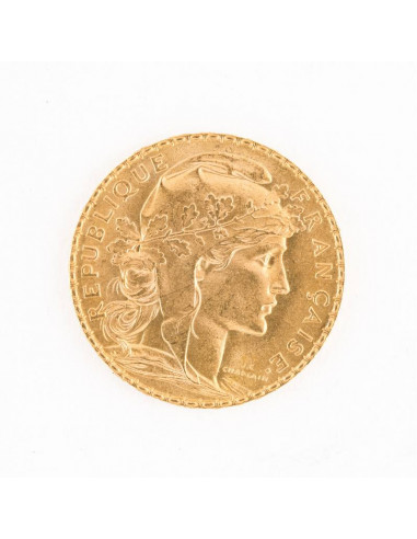 Pièce Or 20 Francs Marianne Coq