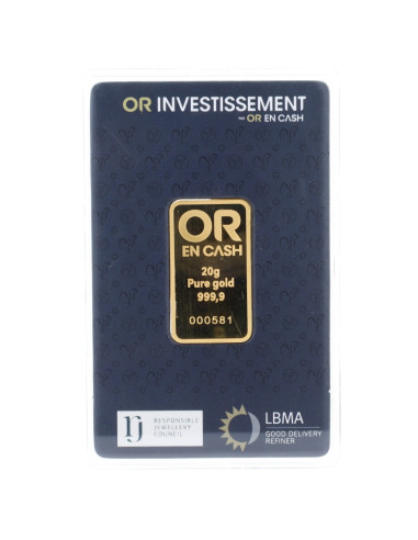 Lingotin or 20 grammes OR EN CASH
