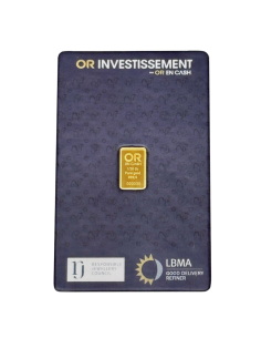 lingotin d'or 1/20 d'once (1,55g), achat or d'investissement pour les débutants et les collectionneurs avisés