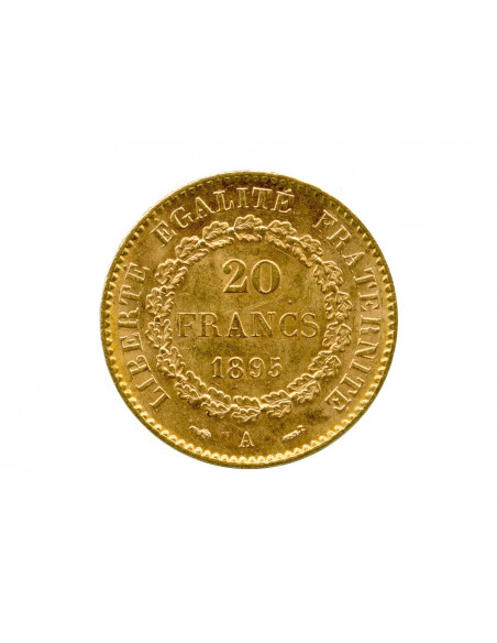Pièce Or 20 Francs Génie