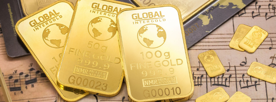 Lingots d'or de différentes tailles