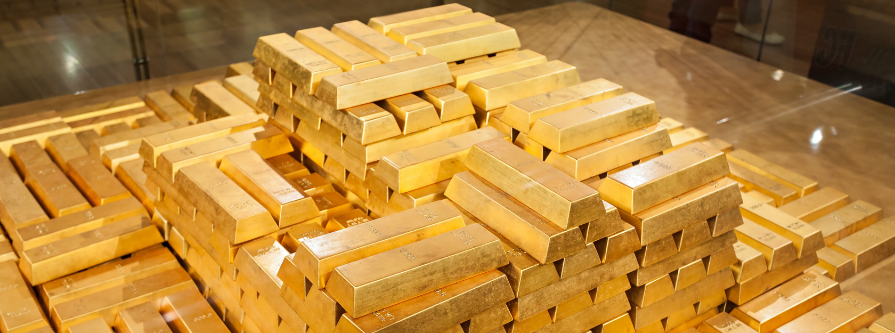 L'or est stocké sous forme de lingot dans les banques centrales